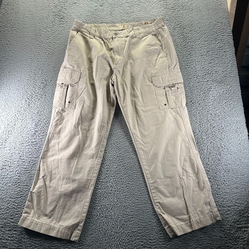 Red Head Pant Mens 38x30 Beige Cotton Cargo Straight Utility Workwear Tactical